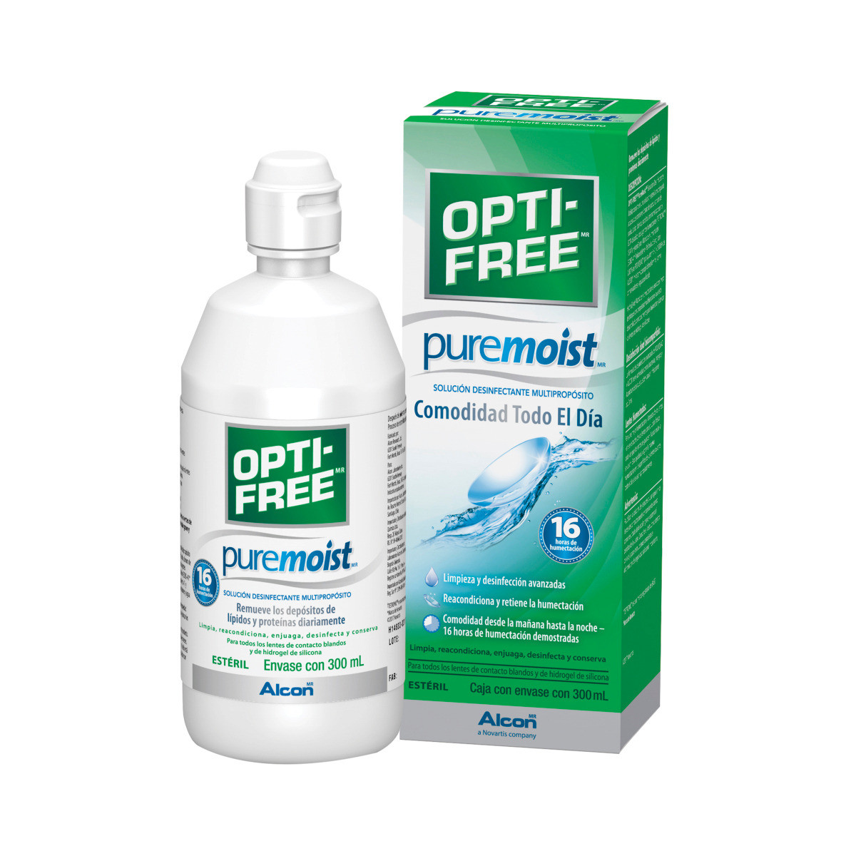 LIQUIDO PARA LENTES DE CONTACTO OPTI-FREE PURE MOIST 300ML